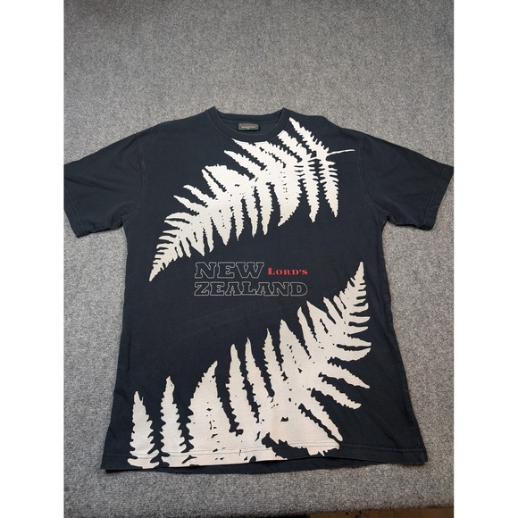 Source Unknown Other - New Zealand Shirt Mens XL Black Lords Cricket Kiwi Fern Graphic Tee Souvenir